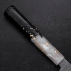Kiritsuke Petty VG-10 Damascus Ocean White Black Gold Handle 130mm-[Musashi]-[Japanese-Kitchen-Knives]