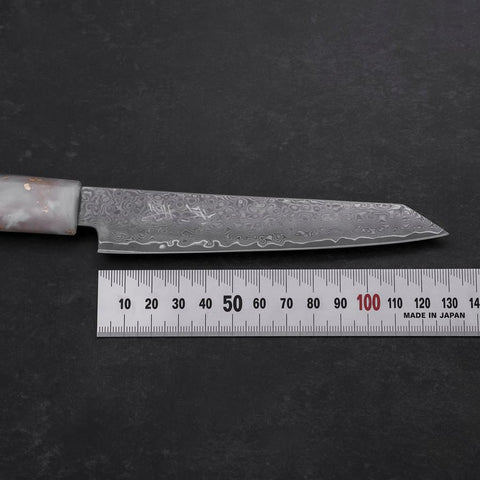 Kiritsuke Petty VG-10 Damascus Ocean White Black Gold Handle 130mm-[Musashi]-[Japanese-Kitchen-Knives]