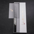 Kiritsuke Petty VG-10 Damascus Ocean White Black Gold Handle 130mm-[Musashi]-[Japanese-Kitchen-Knives]