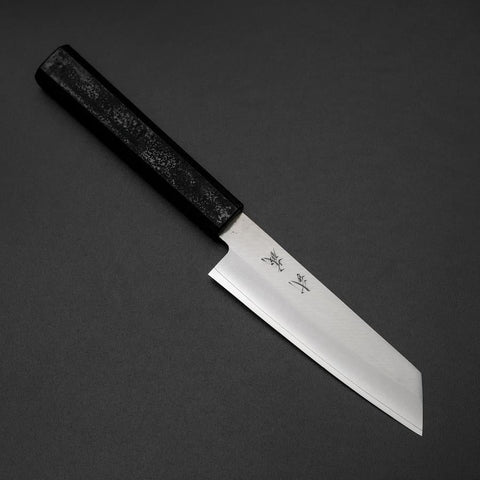 Kiritsuke Petty VG-10 Polished Black Ishime Urushi Handle 125mm (4.9”)-[Musashi]-[Japanese-Kitchen-Knives]
