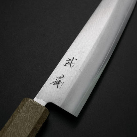 Kiritsuke Petty VG-10 Polished White Urushi Handle 125mm-[Musashi]-[Japanese-Kitchen-Knives]