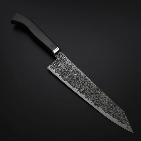 Kiritsuke SG-2 Black Nickel Damascus Western Ebony Handle 210mm (8.3”)-[Musashi]-[Japanese-Kitchen-Knives]