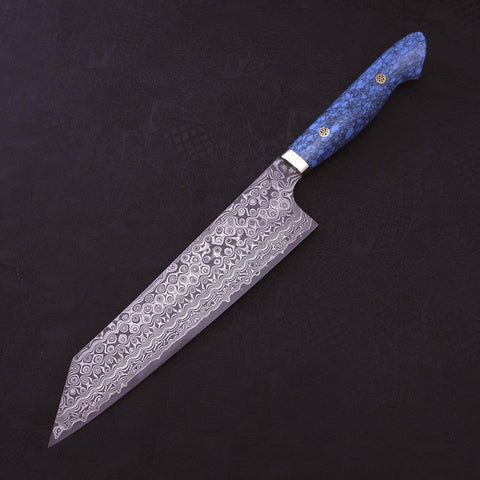 Kiritsuke SG-2 Damascus Turquoise Blue Handle 240mm-[Musashi]-[Japanese-Kitchen-Knives]