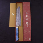 Kiritsuke SG-2 Damascus Turquoise Blue Handle 240mm-[Musashi]-[Japanese-Kitchen-Knives]