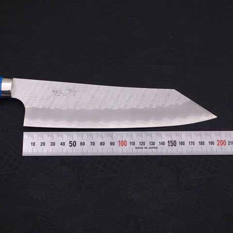 Kiritsuke SG-2 Tsuchime Turquoise Blue Handle 200mm-[Musashi]-[Japanese-Kitchen-Knives]
