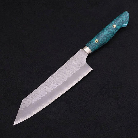 Kiritsuke SG-2 Tsuchime Turquoise Green Handle 200mm-[Musashi]-[Japanese-Kitchen-Knives]