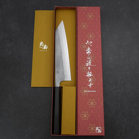 Kiritsuke SKD11 Nashiji Ebony Handle 210mm-[Musashi]-[Japanese-Kitchen-Knives]