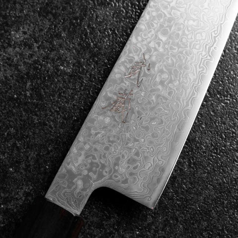 Kiritsuke SLD Black Damascus Ebony Handle 205mm (8.1”)-[Musashi]-[Japanese-Kitchen-Knives]