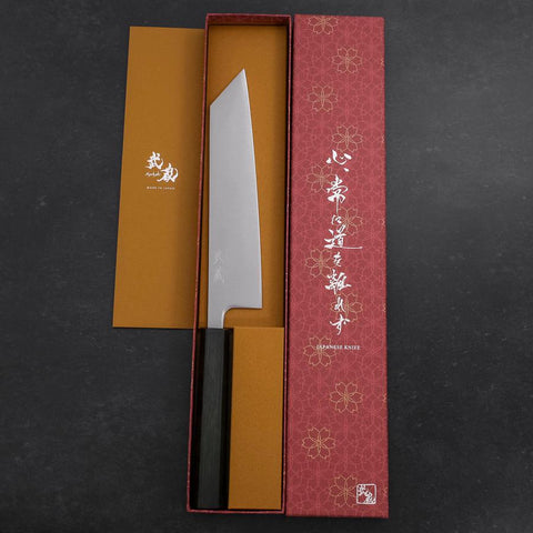 Kiritsuke SLD Polished Green Urushi Handle 210mm-[Musashi]-[Japanese-Kitchen-Knives]