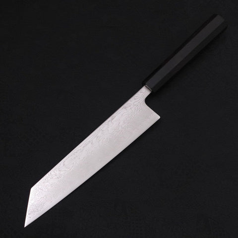 Kiritsuke SLD Wave Nickel Damascus Buffalo Ebony Handle 210mm-[Musashi]-[Japanese-Kitchen-Knives]