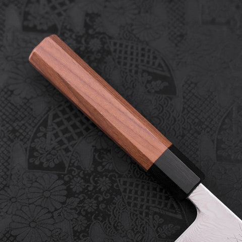 Kiritsuke SLD Wave Nickel Damascus Walnut Handle 210mm-[Musashi]-[Japanese-Kitchen-Knives]