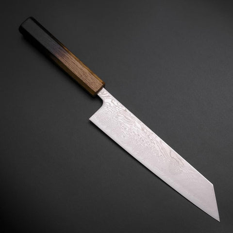 Kiritsuke SLD Wave Nickel Damascus Yaki Urushi Handle 210mm-[Musashi]-[Japanese-Kitchen-Knives]
