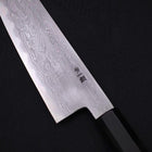 Kiritsuke Santoku Blue Steel #1 Suminagashi Buffalo Ebony Handle 170mm-[Musashi]-[Japanese-Kitchen-Knives]