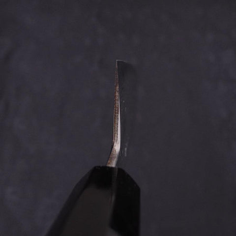 Kiritsuke Santoku Blue Steel #1 Suminagashi Buffalo Ebony Handle 170mm-[Musashi]-[Japanese-Kitchen-Knives]