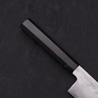 Kiritsuke Santoku Blue Steel #1 Suminagashi Buffalo Ebony Handle 170mm-[Musashi]-[Japanese-Kitchen-Knives]