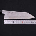 Kiritsuke Santoku Blue Steel #1 Suminagashi Buffalo Ebony Handle 170mm-[Musashi]-[Japanese-Kitchen-Knives]