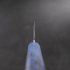 Kiritsuke Santoku Silver Steel #3 Nashiji Blue Maple Handle 180mm (7”)-[Musashi]-[Japanese-Kitchen-Knives]