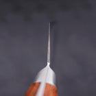 Kiritsuke Santoku VG-5 Stainless Tsuchime Western Mahogany Handle 190mm-[Musashi]-[Japanese-Kitchen-Knives]