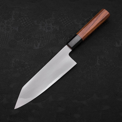 Kiritsuke Santoku White Steel #2 Kasumi Buffalo Teak Handle 180mm-[Musashi]-[Japanese-Kitchen-Knives]