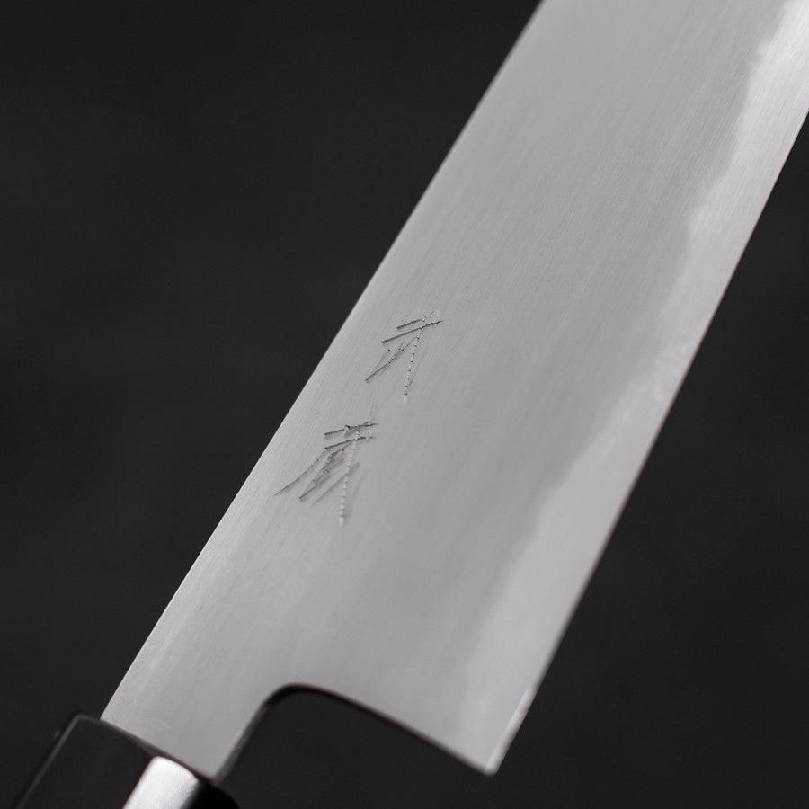 Kiritsuke Santoku White Steel #2 Kasumi Buffalo Teak Handle 180mm-[Musashi]-[Japanese-Kitchen-Knives]