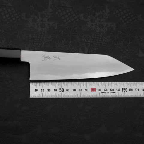 Kiritsuke Santoku White Steel #2 Kasumi Buffalo Teak Handle 180mm-[Musashi]-[Japanese-Kitchen-Knives]