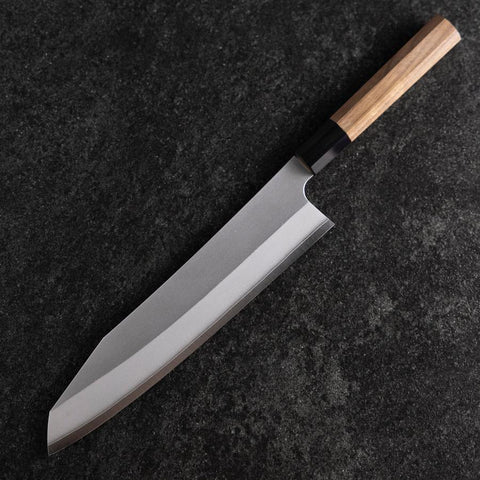 Kiritsuke Silver Steel #3 Kasumi Buffalo Walnut Handle 240mm (8.2”)-[Musashi]-[Japanese-Kitchen-Knives]