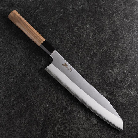 Kiritsuke Silver Steel #3 Kasumi Buffalo Walnut Handle 240mm-[Musashi]-[Japanese-Kitchen-Knives]
