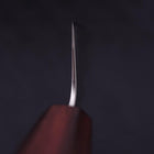 Kiritsuke Silver Steel #3 Polished Purple Urushi Handle 210mm-[Musashi]-[Japanese-Kitchen-Knives]