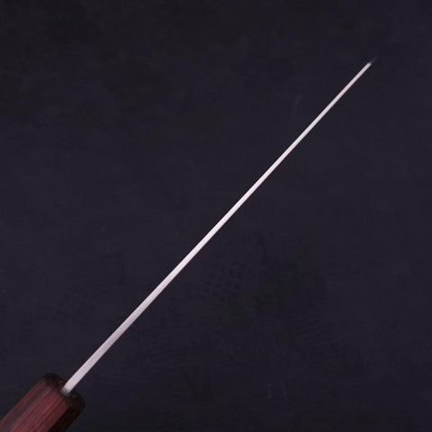 Kiritsuke Silver Steel #3 Polished Purple Urushi Handle 210mm-[Musashi]-[Japanese-Kitchen-Knives]