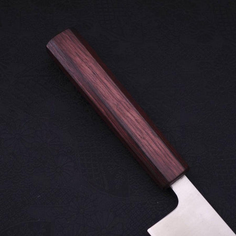 Kiritsuke Silver Steel #3 Polished Purple Urushi Handle 210mm-[Musashi]-[Japanese-Kitchen-Knives]