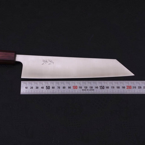Kiritsuke Silver Steel #3 Polished Purple Urushi Handle 210mm-[Musashi]-[Japanese-Kitchen-Knives]