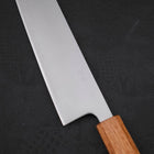 Kiritsuke Silver Steel #3 Polished Yaki Urushi Handle 210mm-[Musashi]-[Japanese-Kitchen-Knives]