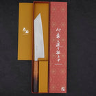 Kiritsuke Silver Steel #3 Polished Yaki Urushi Handle 210mm-[Musashi]-[Japanese-Kitchen-Knives]