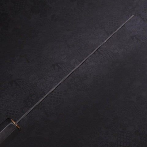 Kiritsuke Stainless Clad Blue Super Kurouchi Tsuchime Buffalo Magnolia Handle 240mm (9.4”)-[Musashi]-[Japanese-Kitchen-Knives]