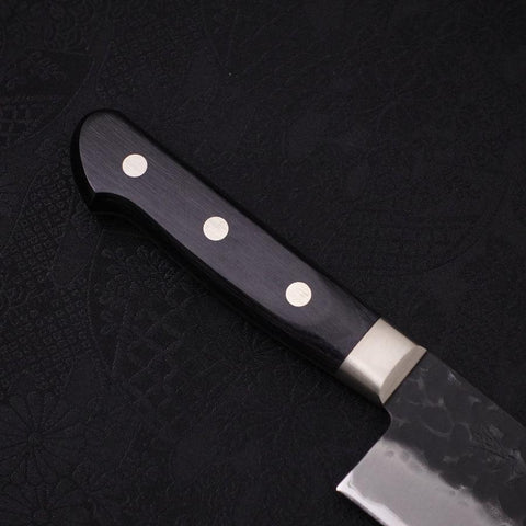 Kiritsuke Stainless Clad Blue Super Kurouchi Tsuchime Western Handle 210mm-[Musashi]-[Japanese-Kitchen-Knives]