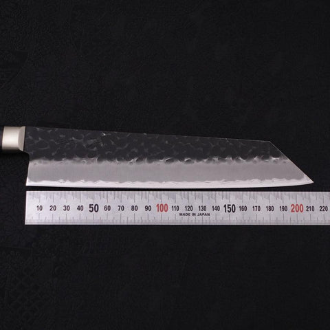 Kiritsuke Stainless Clad Blue Super Kurouchi Tsuchime Western Handle 210mm-[Musashi]-[Japanese-Kitchen-Knives]