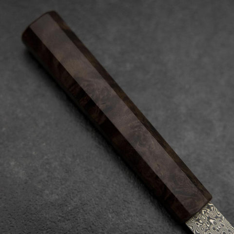 Kiritsuke VG-10 Damascus Brown Birch Handle 210mm-[Musashi]-[Japanese-Kitchen-Knives]