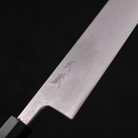 Kiritsuke VG-10 Damascus Buffalo Ebony Handle 210mm-[Musashi]-[Japanese-Kitchen-Knives]