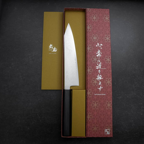 Kiritsuke VG-10 Damascus Dark Blue Urushi Handle 210mm-[Musashi]-[Japanese-Kitchen-Knives]