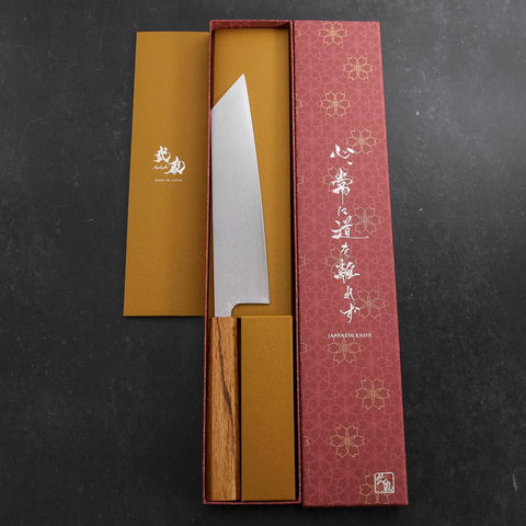 Kiritsuke VG-10 Damascus Oak Handle 210mm-[Musashi]-[Japanese-Kitchen-Knives]
