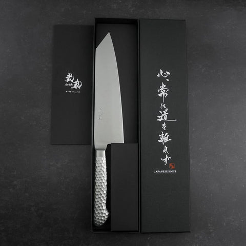 Kiritsuke VG-5 Polished Western Stainless Handle 195mm-[Musashi]-[Japanese-Kitchen-Knives]