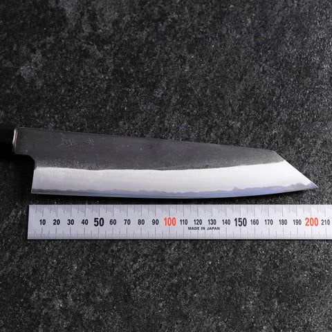 Kiritsuke White Steel #2 Kurouchi Buffalo Ebony Handle 200mm-[Musashi]-[Japanese-Kitchen-Knives]