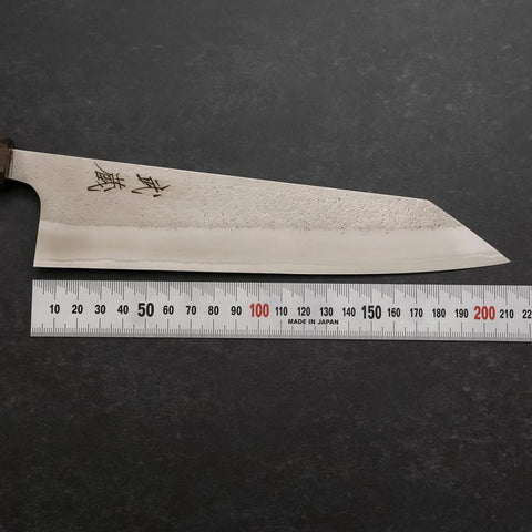 Kiritsuke White Steel #2 Nashiji Ashwood Handle 210mm-[Musashi]-[Japanese-Kitchen-Knives]