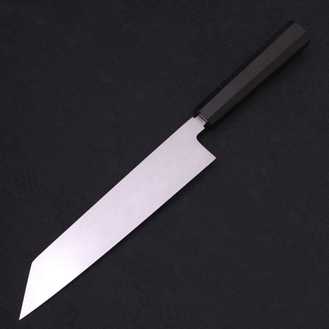 Kiritsuke White Steel #2 Mirror Finish Honyaki Buffalo Ebony Handle 240mm-[Musashi]-[Japanese-Kitchen-Knives]
