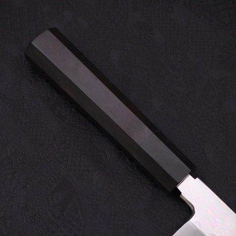 Kiritsuke White Steel #2 Mirror Finish Honyaki Buffalo Ebony Handle 240mm-[Musashi]-[Japanese-Kitchen-Knives]