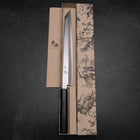 Kiritsuke Yanagiba Silver Steel #3 Kasumi Buffalo Ebony Handle 300mm-[Musashi]-[Japanese-Kitchen-Knives]
