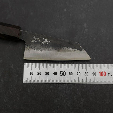 Kobunka Blue Steel #2 Kurouchi Ebony Handle 80mm (3.1”)-[Musashi]-[Japanese-Kitchen-Knives]