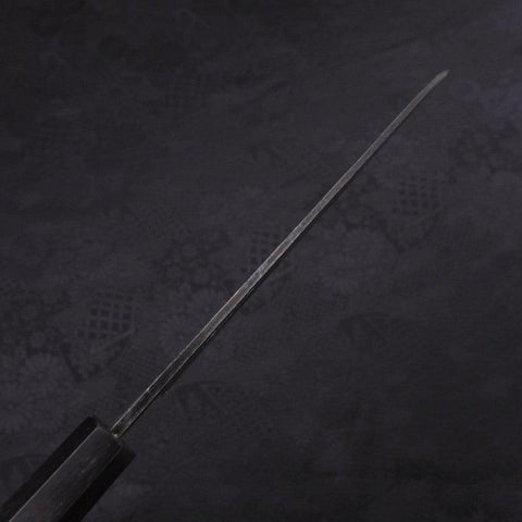 Koyanagi Blue Super Kurouchi Buffalo Ebony Handle 150mm-[Musashi]-[Japanese-Kitchen-Knives]
