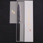 Koyanagi Blue Super Kurouchi Buffalo Ebony Handle 150mm-[Musashi]-[Japanese-Kitchen-Knives]