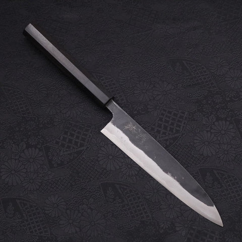 Koyanagi Blue Super Kurouchi Buffalo Ebony Handle 150mm-[Musashi]-[Japanese-Kitchen-Knives]
